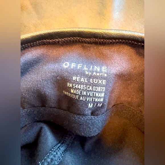 OFFLINE by Aerie Faux Leather Spaghetti Strap Jumpsuit – Black – Size Medium - Picture 15 of 16